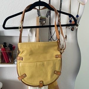 Yellow leather Perlina purse